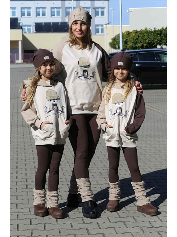 Bluza beżowo-brązowa z MIKI Qba Kids