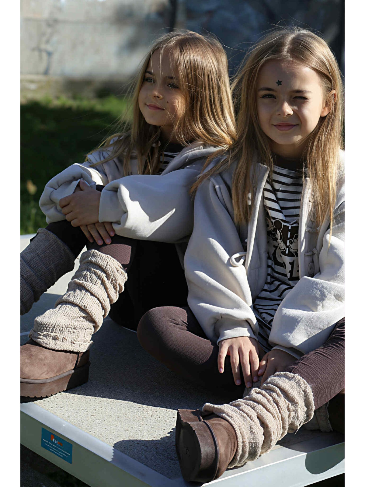 Leggisny dzianina bawełniana brąz czekoladowy Qba Kids