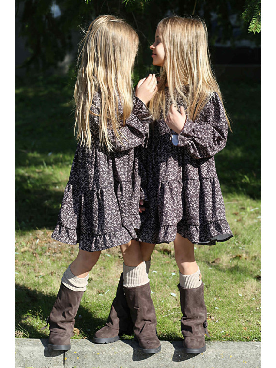 Podkolanówki beżowe prążkowane Qba Kids