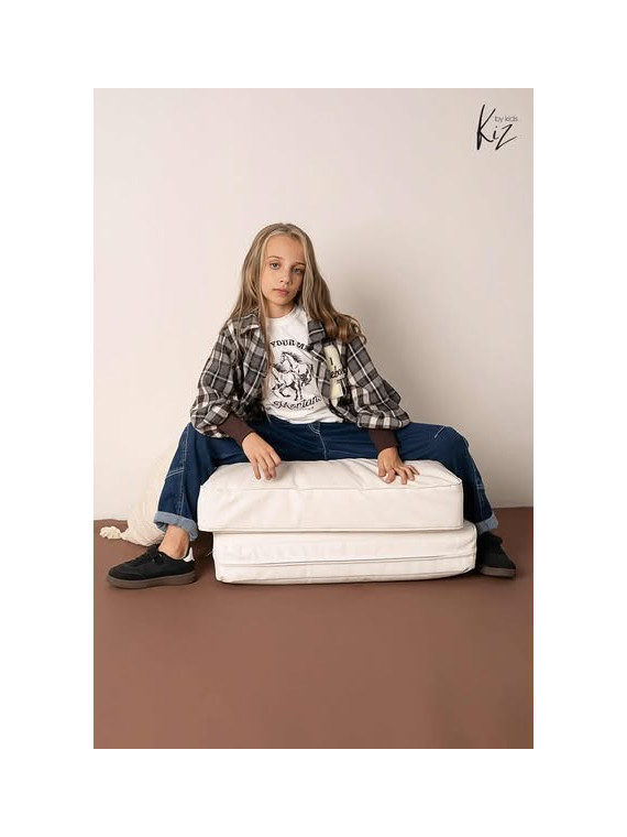 Koszula w kratę z naszywką P Kiz by Kids