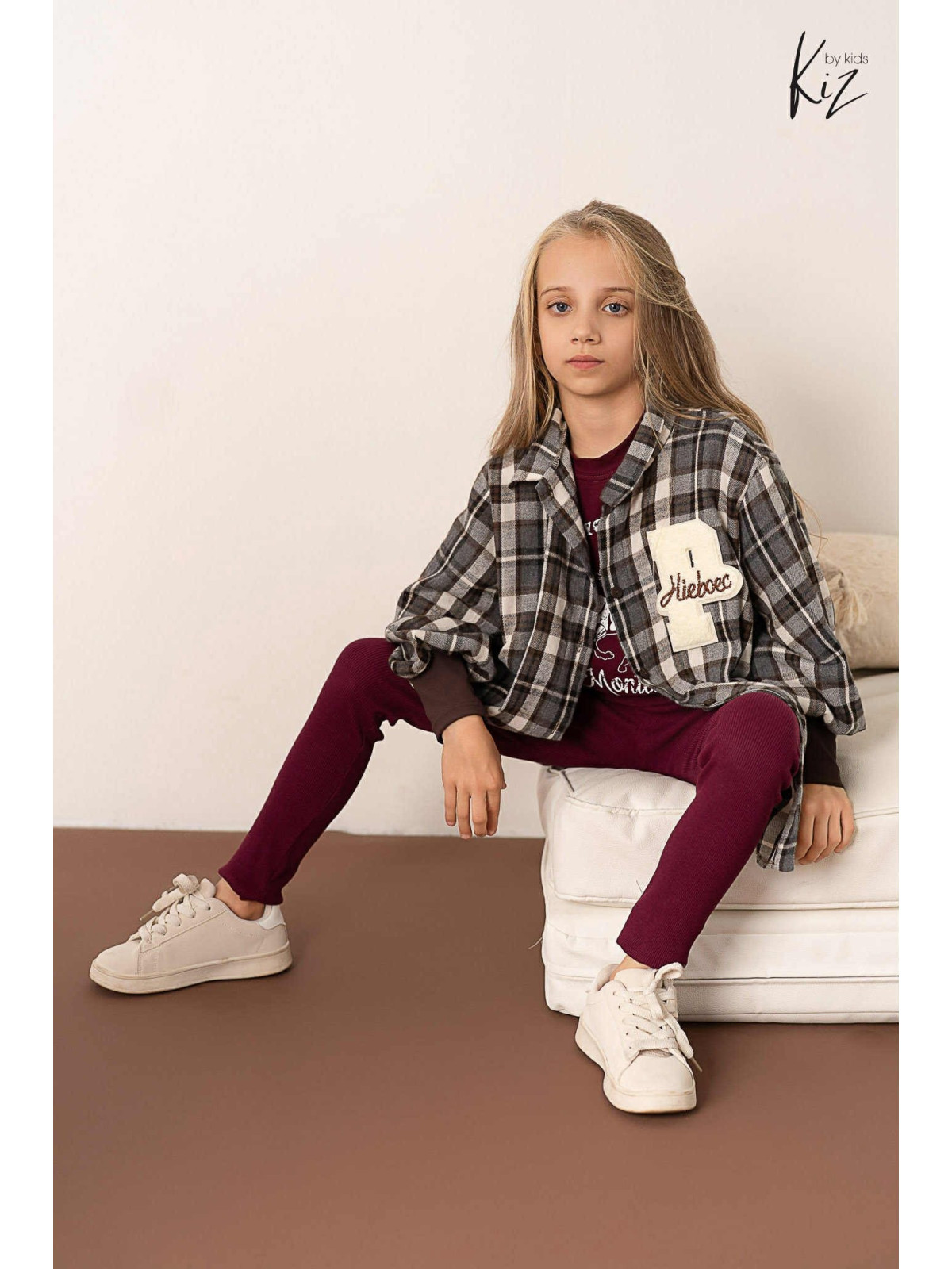 Koszula w kratę z naszywką P Kiz by Kids