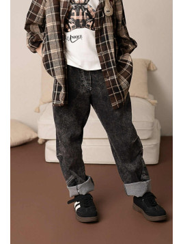 Spodnie jeans grafitowe Kiz by Kids