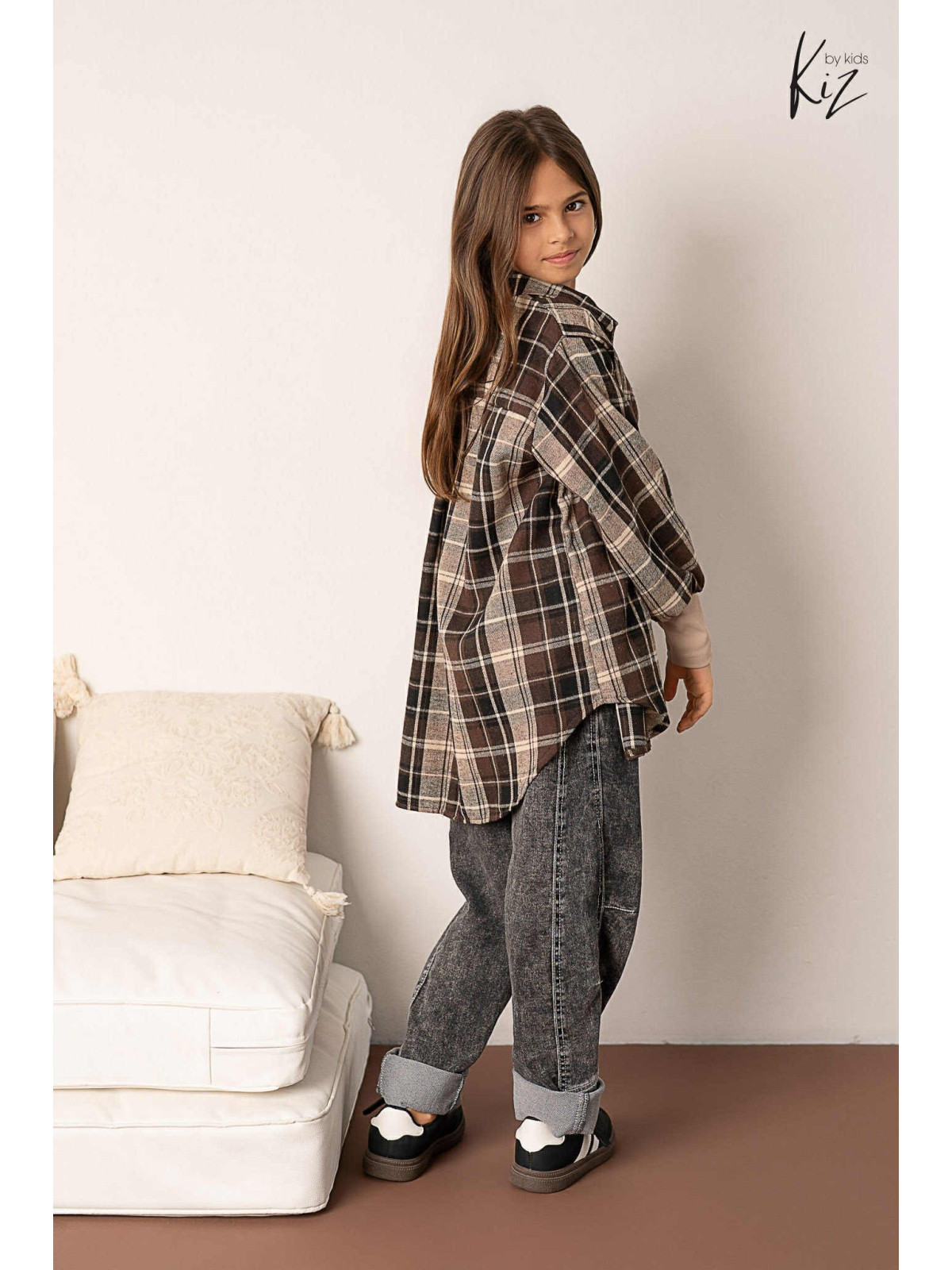 Spodnie jeans grafitowe Kiz by Kids