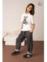 Spodnie jeans grafitowe Kiz by Kids