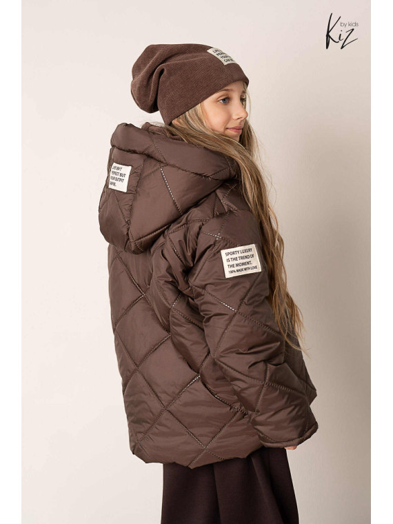Kurtka zimowa ocieplana brązowa Kiz by Kids