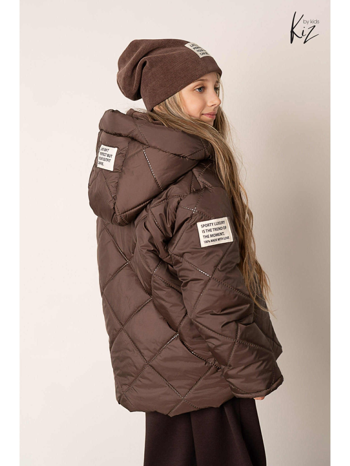 Kurtka zimowa ocieplana brązowa Kiz by Kids