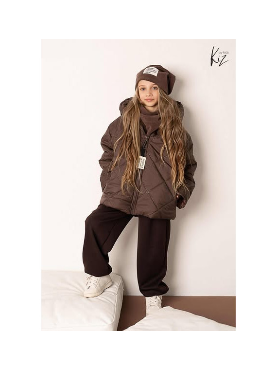 Kurtka zimowa ocieplana brązowa Kiz by Kids