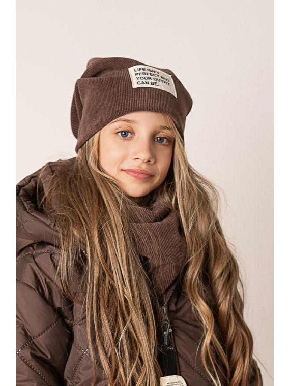 Kurtka zimowa ocieplana brązowa Kiz by Kids