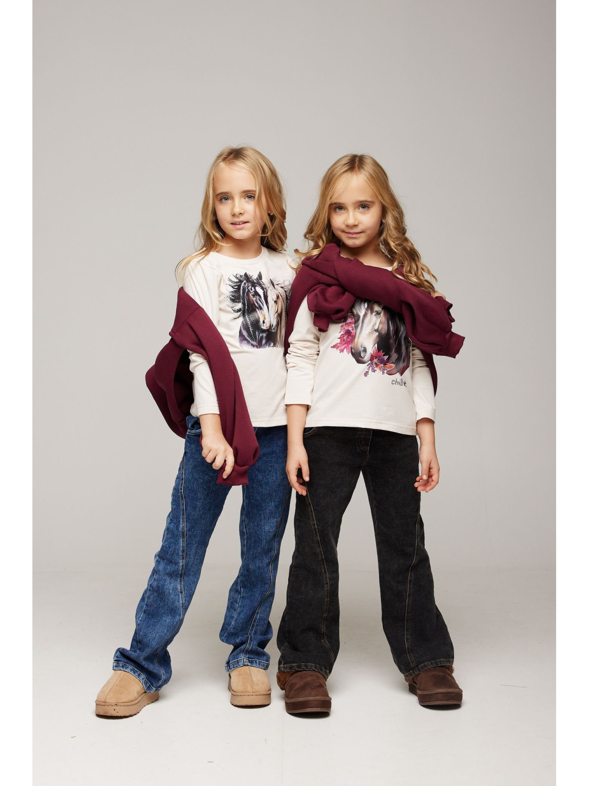 Spodnie dzwony jeans czarne chill out