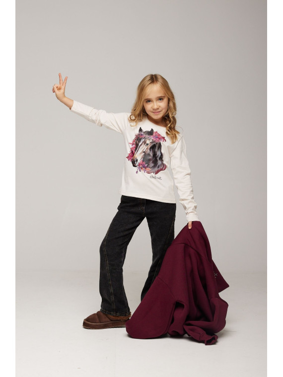 Spodnie dzwony jeans czarne chill out