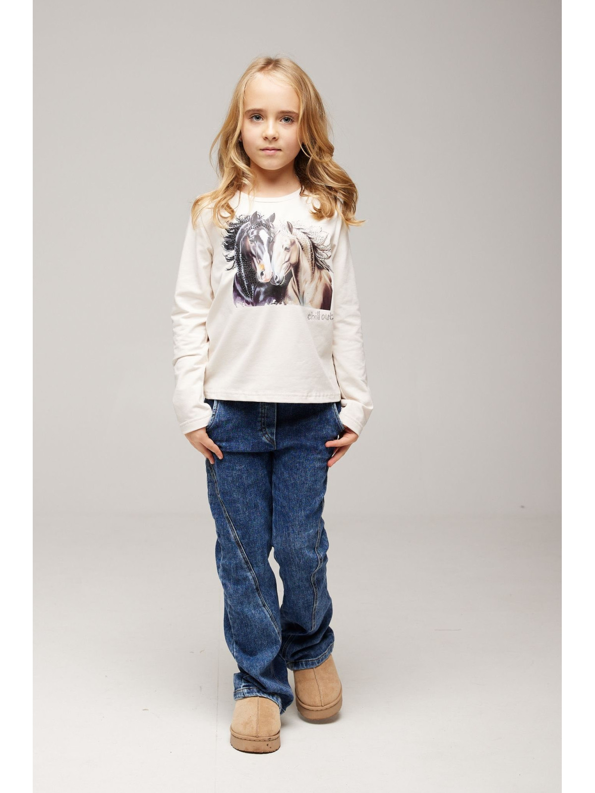 Spodnie dzwony jeans niebieskie chill out