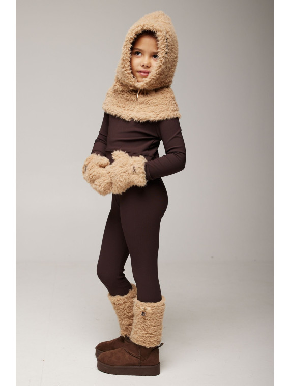 Komplet 3 częsciowy - futerko- beżowy- chill out