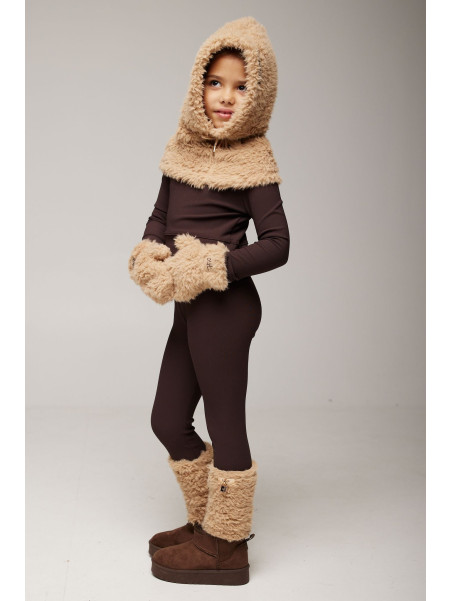 Komplet 3 częsciowy - futerko- beżowy- chill out