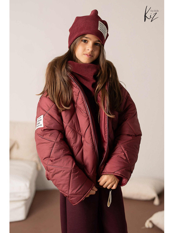 Kurtka zimowa oversize bordo kiz by Kids