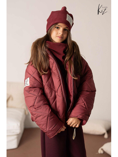Kurtka zimowa oversize bordo kiz by Kids
