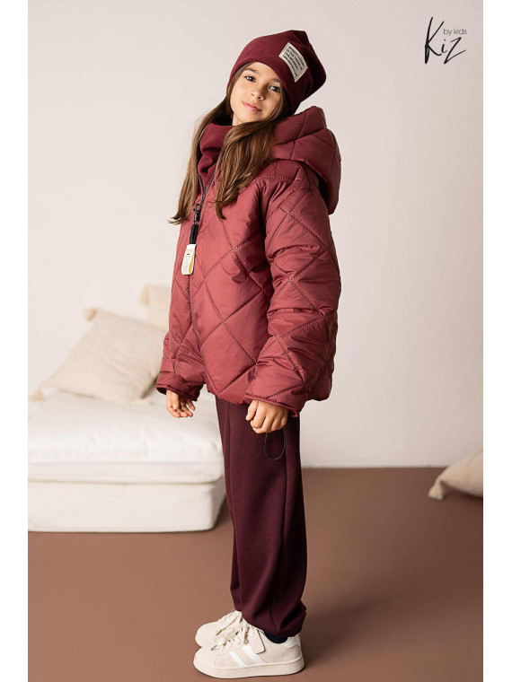 Kurtka zimowa oversize bordo kiz by Kids