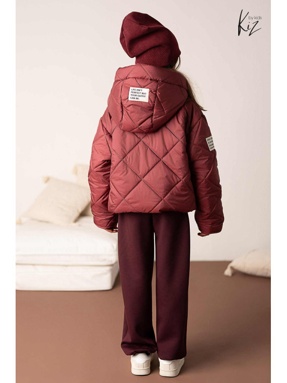 Kurtka zimowa oversize bordo kiz by Kids
