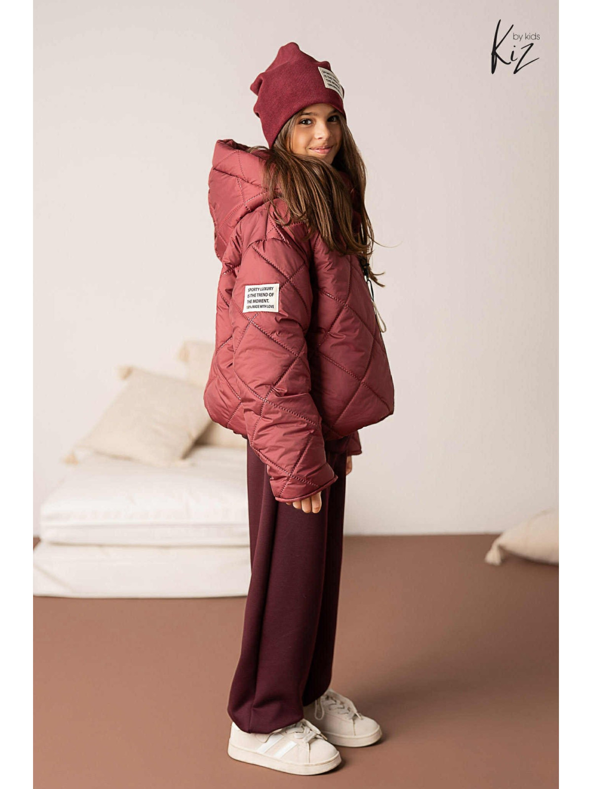 Kurtka zimowa oversize bordo kiz by Kids