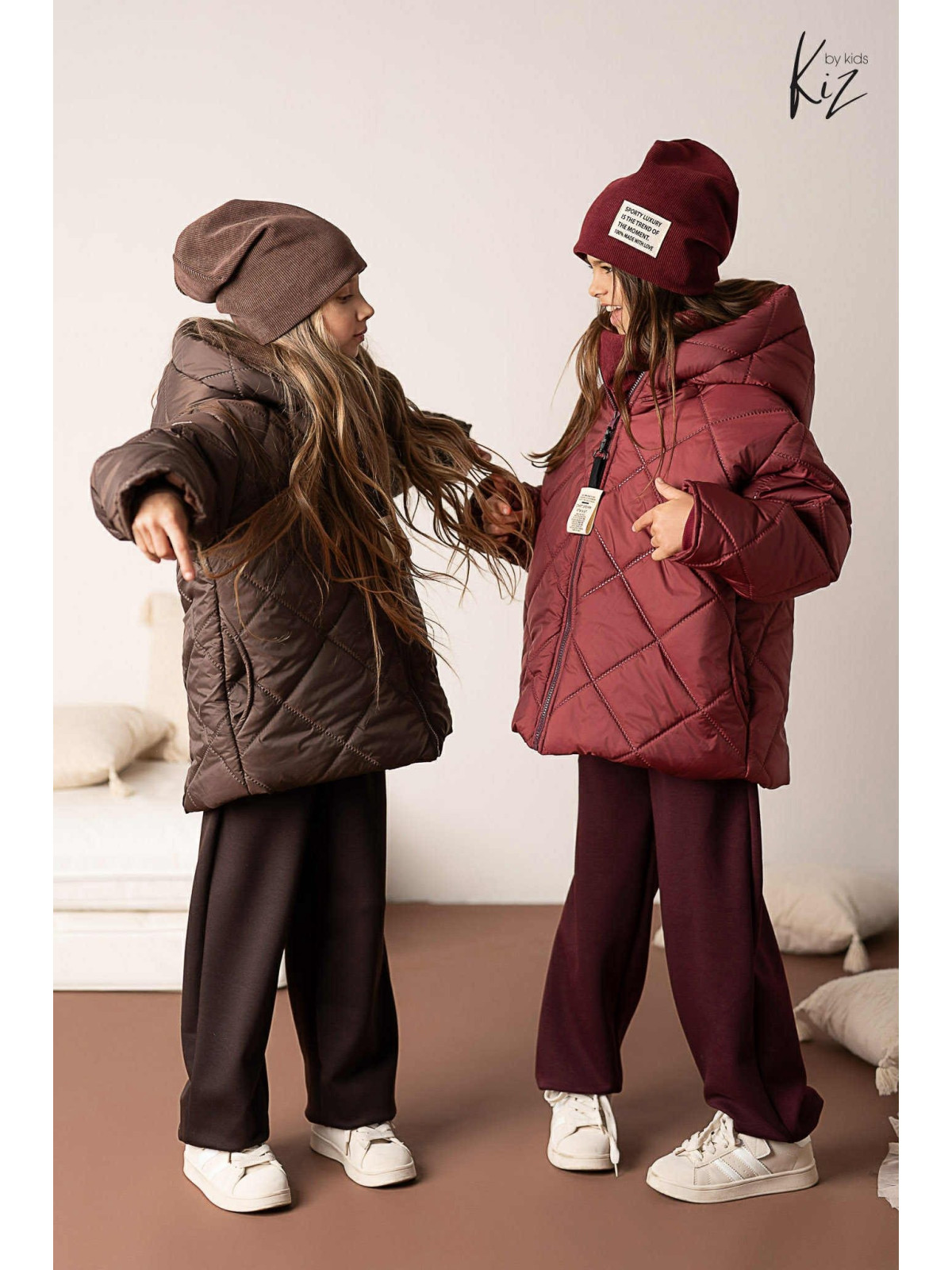 Kurtka zimowa oversize bordo kiz by Kids