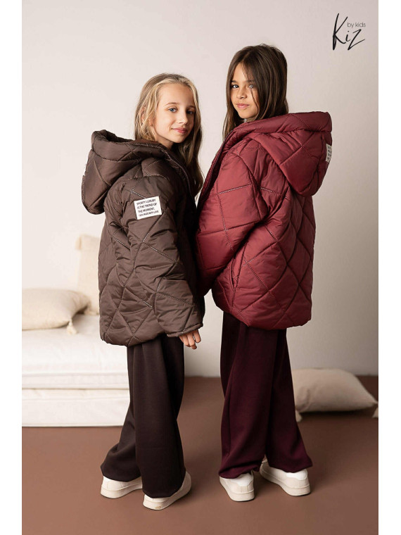 Kurtka zimowa oversize bordo kiz by Kids