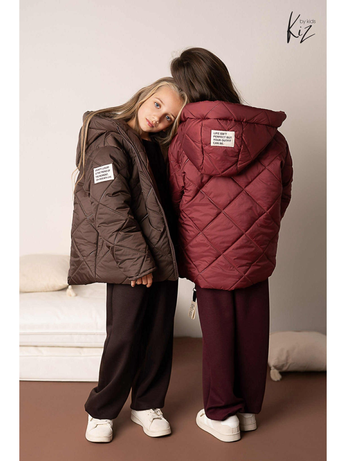Kurtka zimowa oversize bordo kiz by Kids