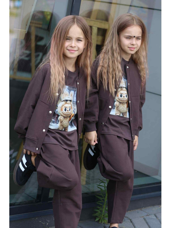 Bluza brąz czekoladowy rozpinana Qba Kids