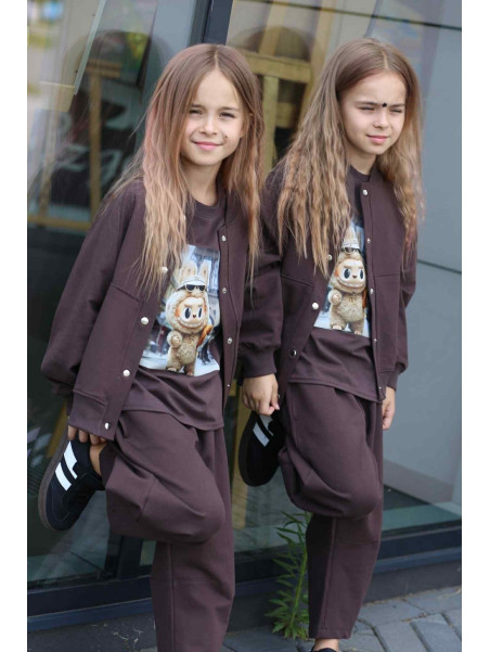 Bluza brąz czekoladowy rozpinana Qba Kids