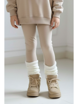 Beżowe getry/ legginsy  Qba Kids