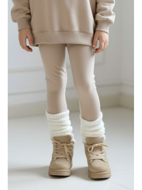 Beżowe getry/ legginsy  Qba Kids