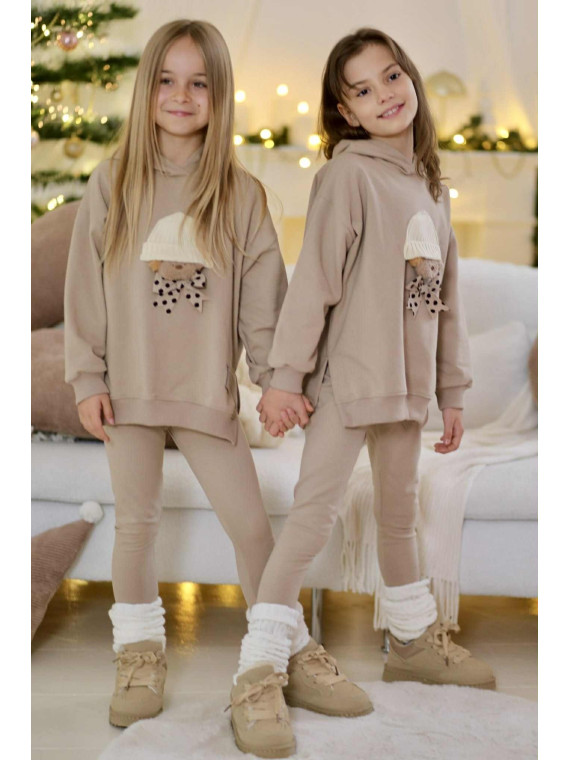 Beżowe getry/ legginsy  Qba Kids