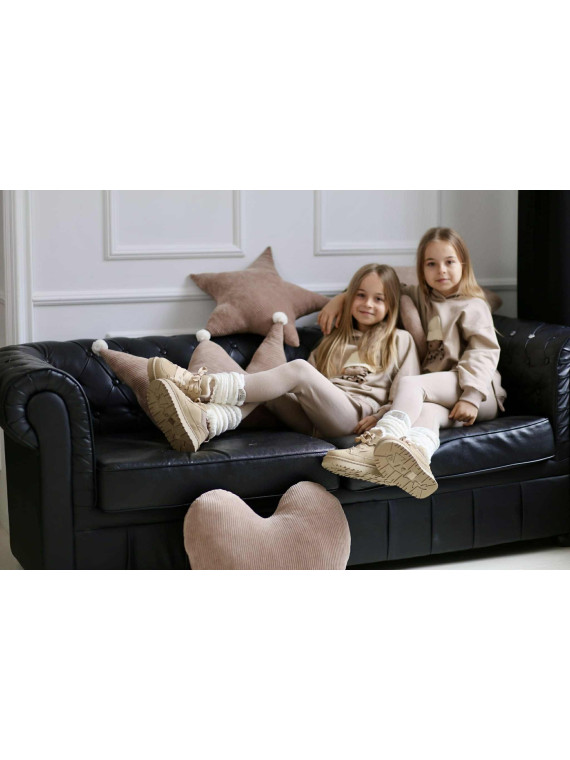 Beżowe getry/ legginsy  Qba Kids