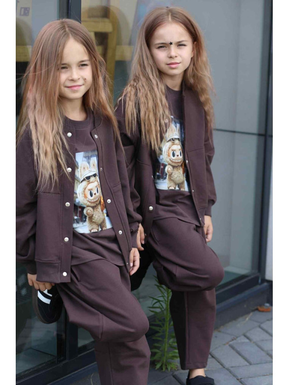 Bluza brąz czekoladowy rozpinana Qba Kids