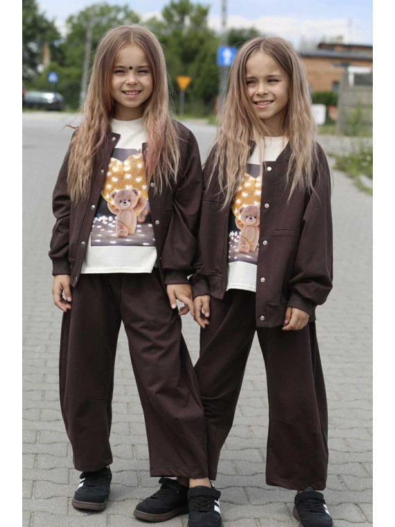 Bluza brąz czekoladowy rozpinana Qba Kids