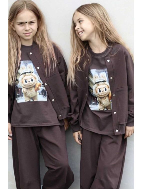 Bluza brąz czekoladowy rozpinana Qba Kids