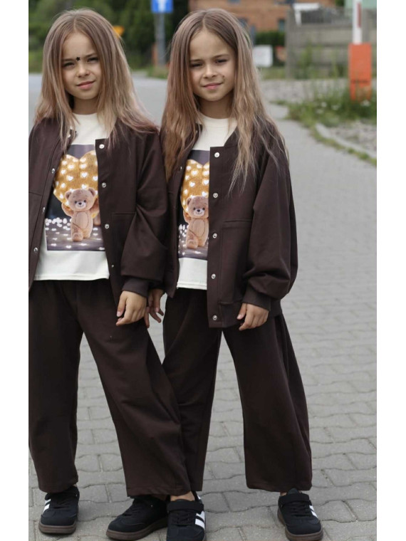 Bluza brąz czekoladowy rozpinana Qba Kids