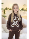 Brązowa bluza z zającem Qba Kids