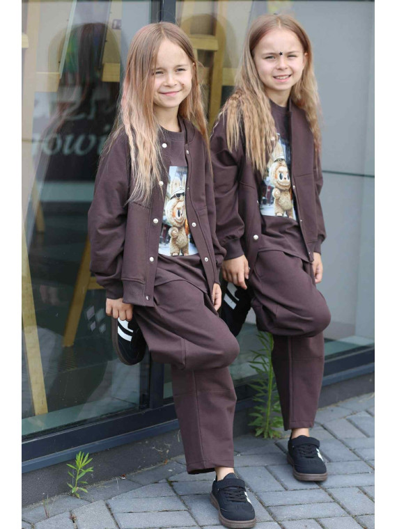 Bluza brąz czekoladowy rozpinana Qba Kids