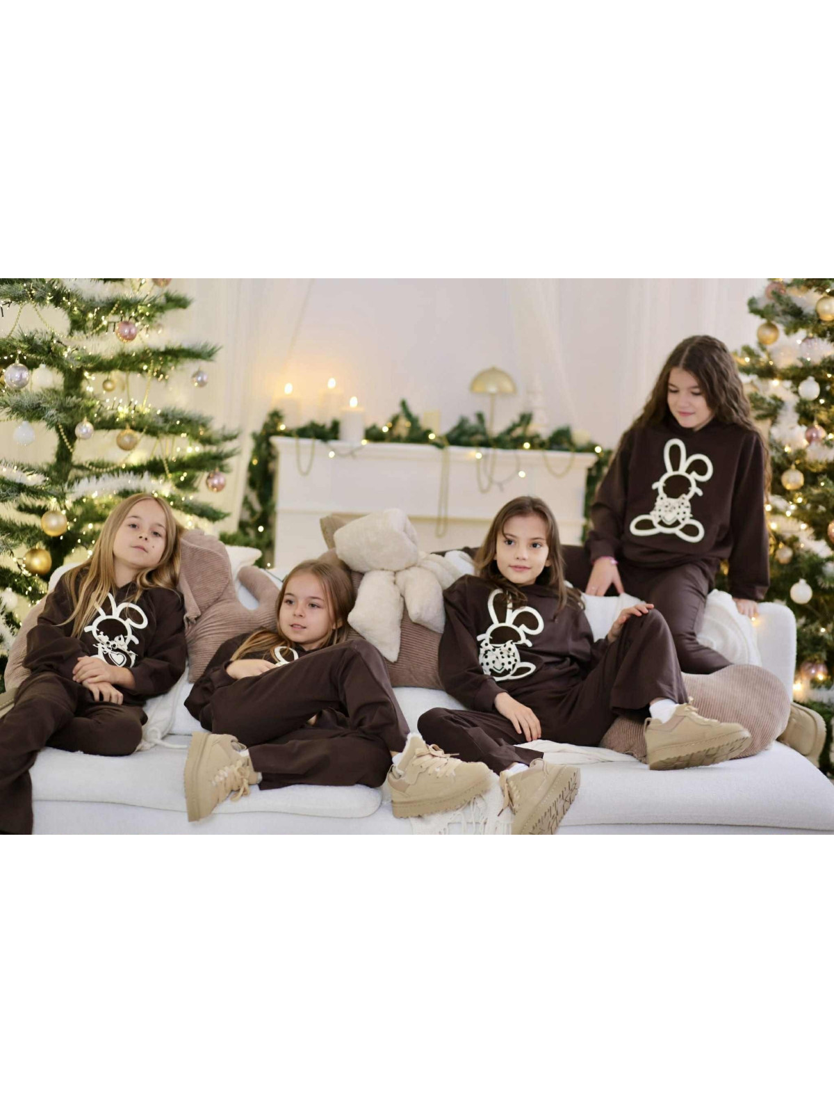 Brązowa bluza z zającem Qba Kids