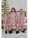 Różowa sukienka z kokardkami Qba Kids