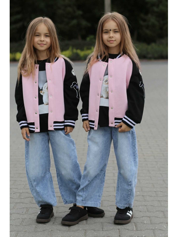 Spodnie jeans niebieskie BALOON z przeszyciem na dole Qba Kids